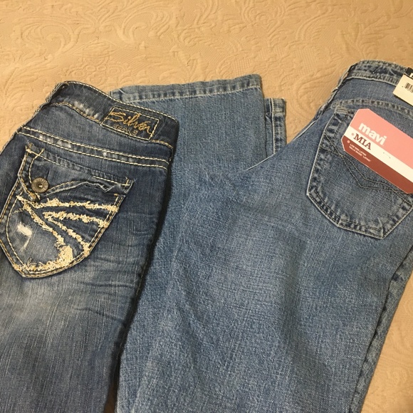 Silver Suki Surplus Bootcut & NWT Mavi Mia Jeans BUNDLE - Picture 12 of 12